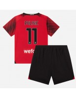 AC Milan Christian Pulisic #11 Domácí dres pro děti 2023-24 Krátký Rukáv (+ trenýrky)